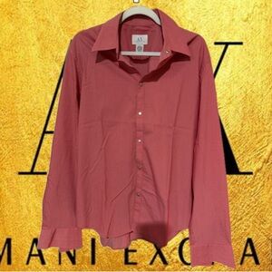 Armani Exchange Men's Classic Red Dress Shirt